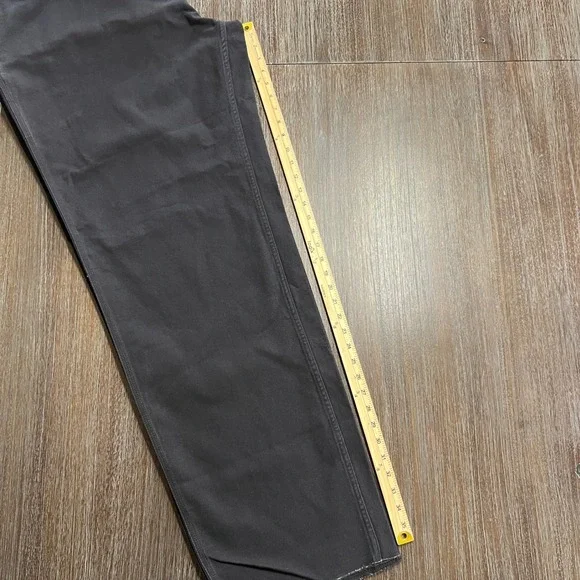 New Oobe Work Pants Men's Charcoal Gray 48 Cotton Carpenter Style Unhemmed - Picture 6 of 8